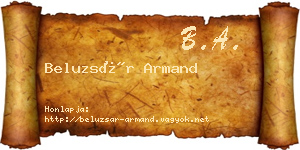 Beluzsár Armand névjegykártya